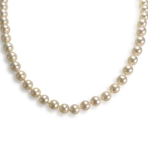 Collier d'occasion or 750 jaune perles de culture du japon 47 cm.