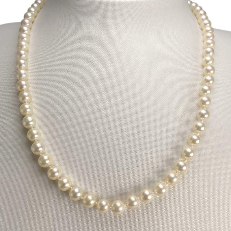 Collier d'occasion or 750 jaune perles de culture du japon 47 cm. - vue 2