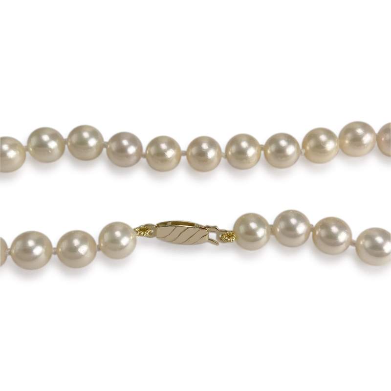 Collier d'occasion or 750 jaune perles de culture du japon 47 cm. - vue 3