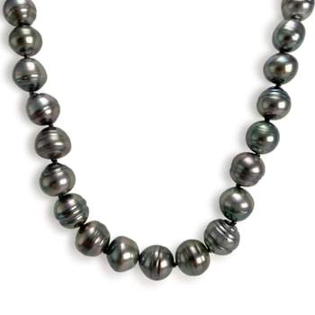Tweedehands ketting van 750 geelgoud met Tahiti-parels, 60 cm.