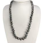 Collier en chute d'occasion or 750 jaune perles de tahiti 60 cm. - vue 2