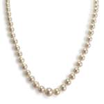 Collier en chute d'occasion or 750 jaune perles de culture 52 cm - vue 1