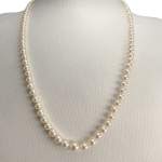 Collier en chute d'occasion or 750 jaune perles de culture 52 cm - vue 2