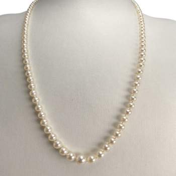 Collier en chute d'occasion or 750 jaune perles de culture 52 cm