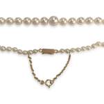Collier en chute d'occasion or 750 jaune perles de culture 52 cm - vue 3
