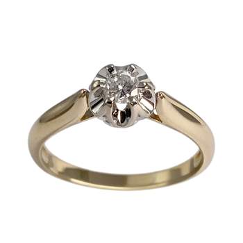 Solitaire d'occasion 2 ors 750 diamant