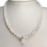 Collier d'occasion or 750 jaune perles de culture - vue 2