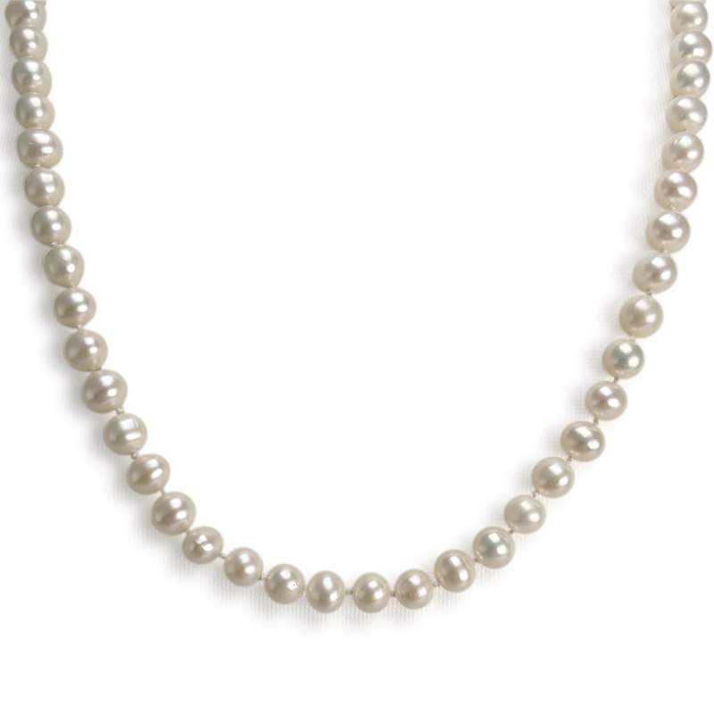 Collier d'occasion or 585 jaune perle de culture 50 cm. - vue 1