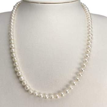 Collier d'occasion or 585 jaune perle de culture 50 cm.