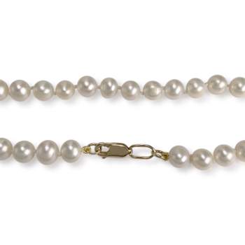 Collier d'occasion or 585 jaune perle de culture 50 cm.