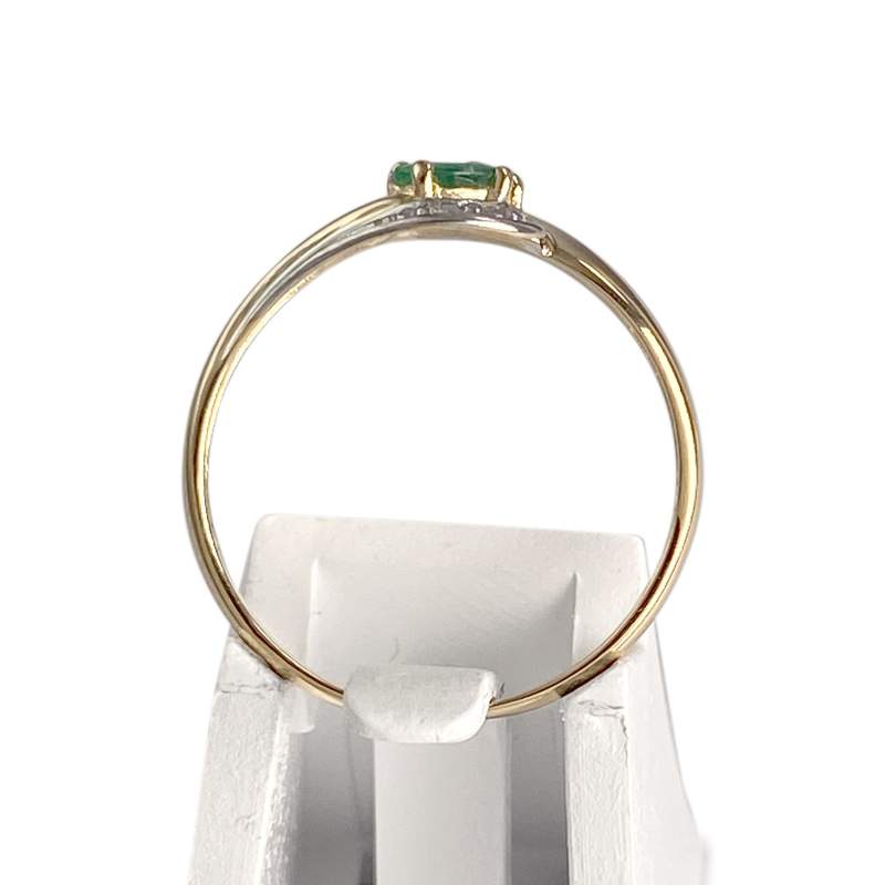 Bague d'occasion or 750 2 tons émeraudes - vue 3