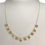 Collier d'occasion or 750 jaune maille forçat citrines péridots - vue 2