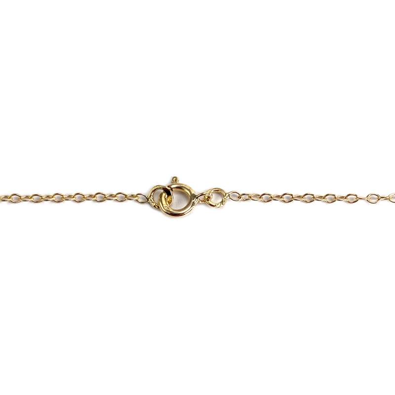 Collier d'occasion or 750 jaune maille forçat citrines péridots - vue 3