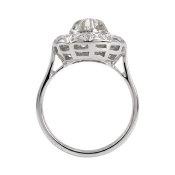 Bague d'occasion or 750 blanc diamant