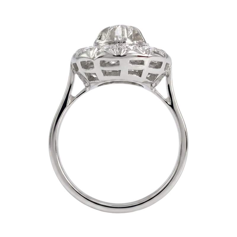 Bague d'occasion or 750 blanc diamant - vue 3