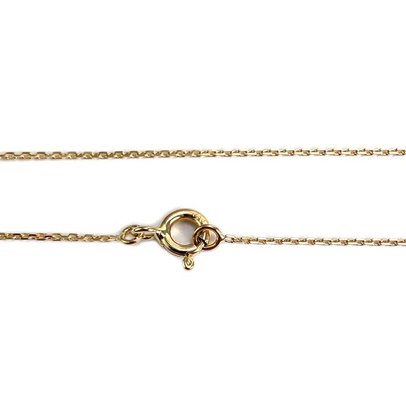 Collier d'occasion  or 750 2 tons maille forçat rubis diamants - vue 3