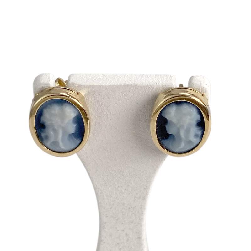 Boucles d'oreilles d'occasion or 750 jaune camées - vue 1