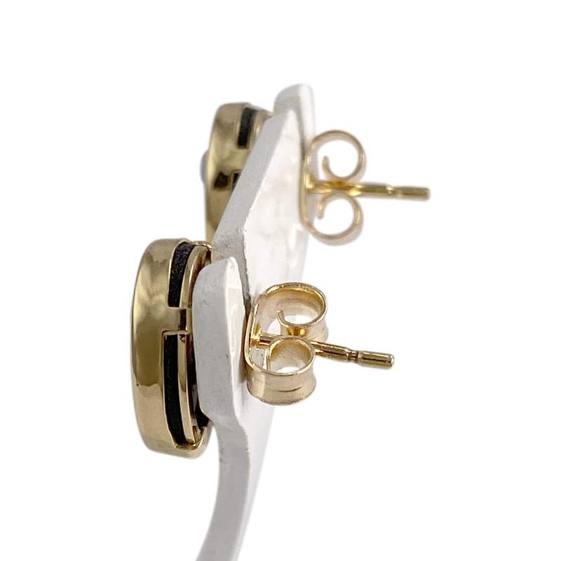 Boucles d'oreilles d'occasion or 750 jaune camées - vue 2