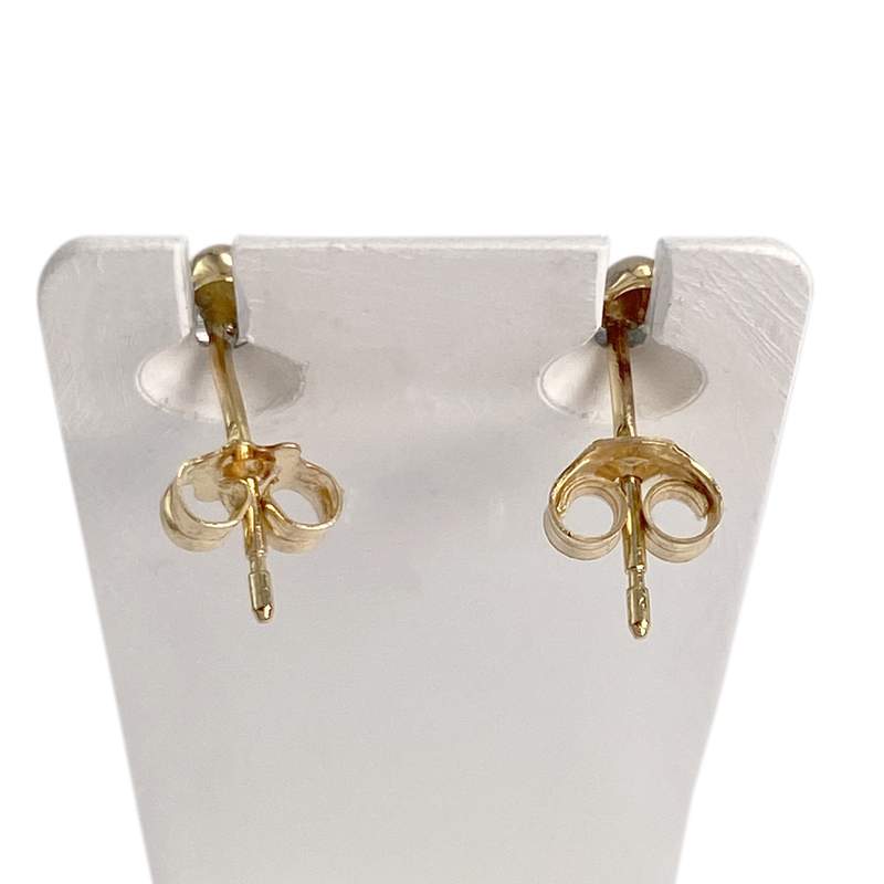 Boucles d'oreilles d'occasion or 750 2 tons diamants - vue 3