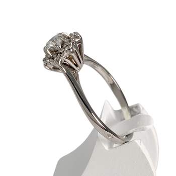 Bague d'occasion or 750 blanc diamants