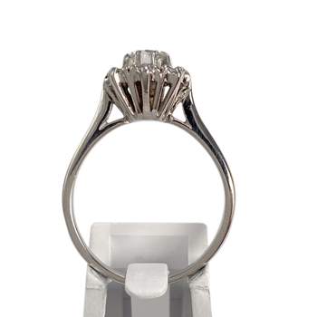 Bague d'occasion or 750 blanc diamants