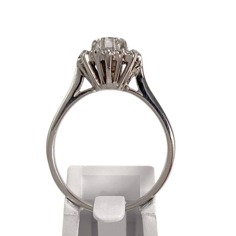 Bague d'occasion or 750 blanc diamants - vue 3