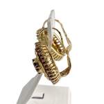 Boucles d'oreilles d'occasion or 750 jaune grenats - vue 2