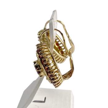 Boucles d'oreilles d'occasion or 750 jaune grenats