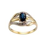 Bague d'occasion or 750 2 tons saphir - vue 1