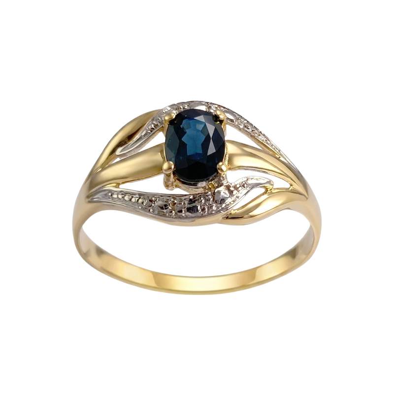 Bague d'occasion or 750 2 tons saphir - vue 1