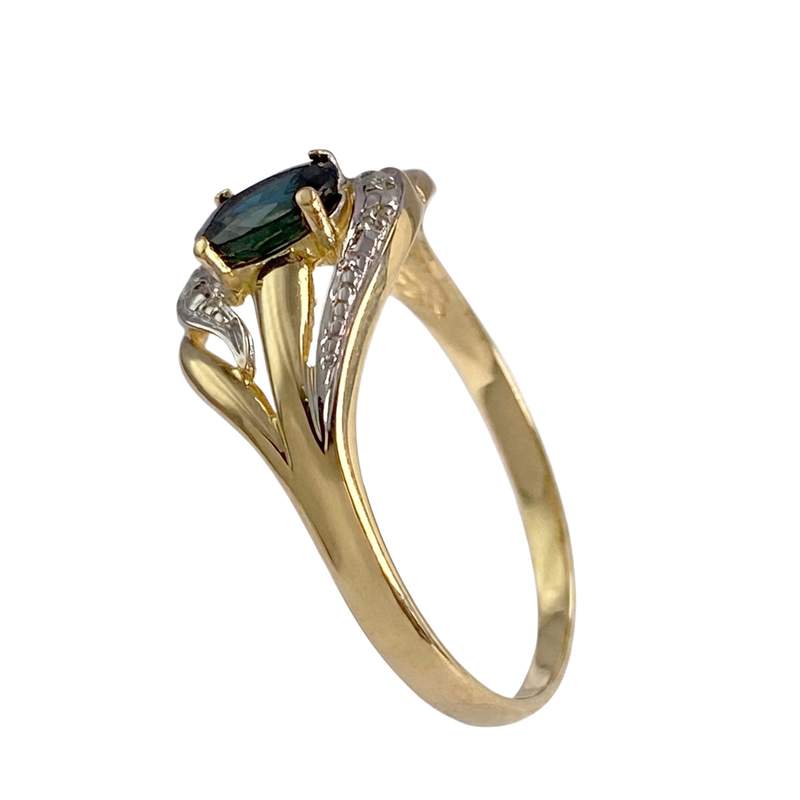 Bague d'occasion or 750 2 tons saphir - vue 2