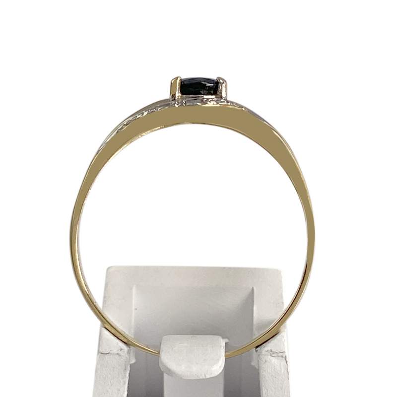 Bague d'occasion or 750 2 tons saphir - vue 3