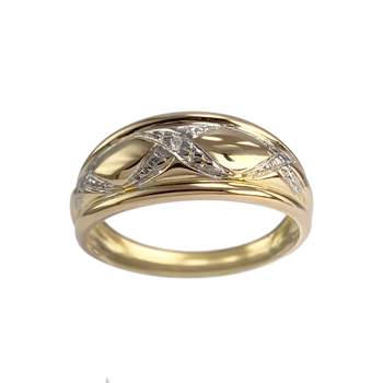 Bague d'occasion or 750 2 tons diamant