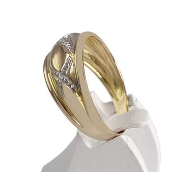 Bague d'occasion or 750 2 tons diamant