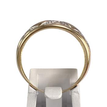 Bague d'occasion or 750 2 tons diamant