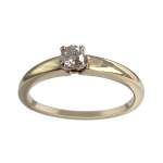 Solitaire d'occasion 2 ors 375  diamant - vue 1