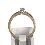 Solitaire d'occasion 2 ors 375  diamant - vue 3