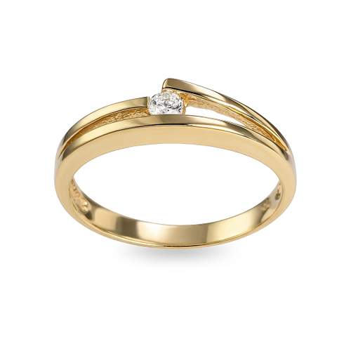 Bague d'occasion or 585  zirconia