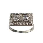 Bague d'occasion or 750 blanc diamant - vue 1