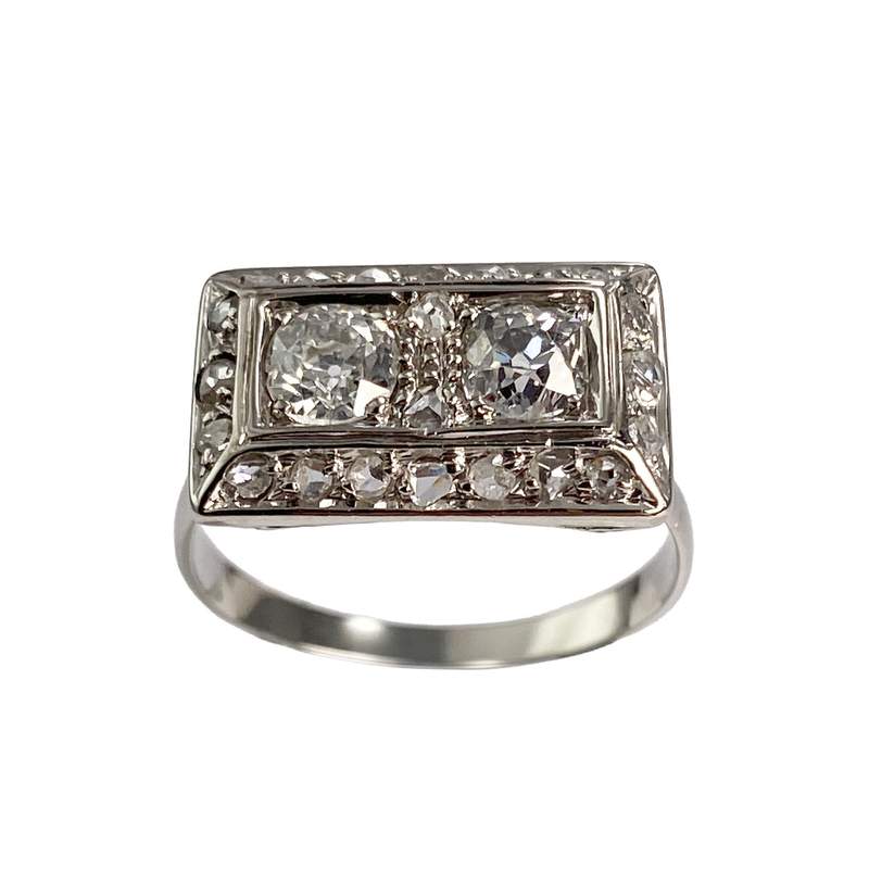 Bague d'occasion or 750 blanc diamant - vue 1