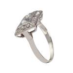 Bague d'occasion or 750 blanc diamant - vue 2