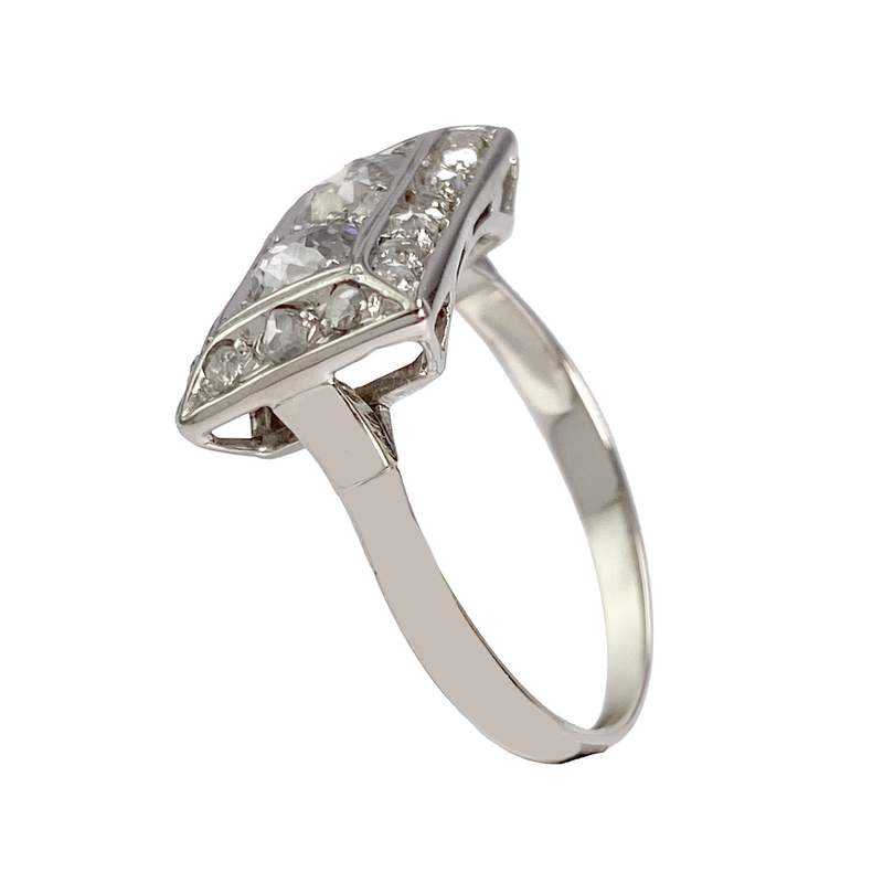 Bague d'occasion or 750 blanc diamant - vue 2
