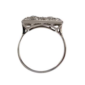 Bague d'occasion or 750 blanc diamant