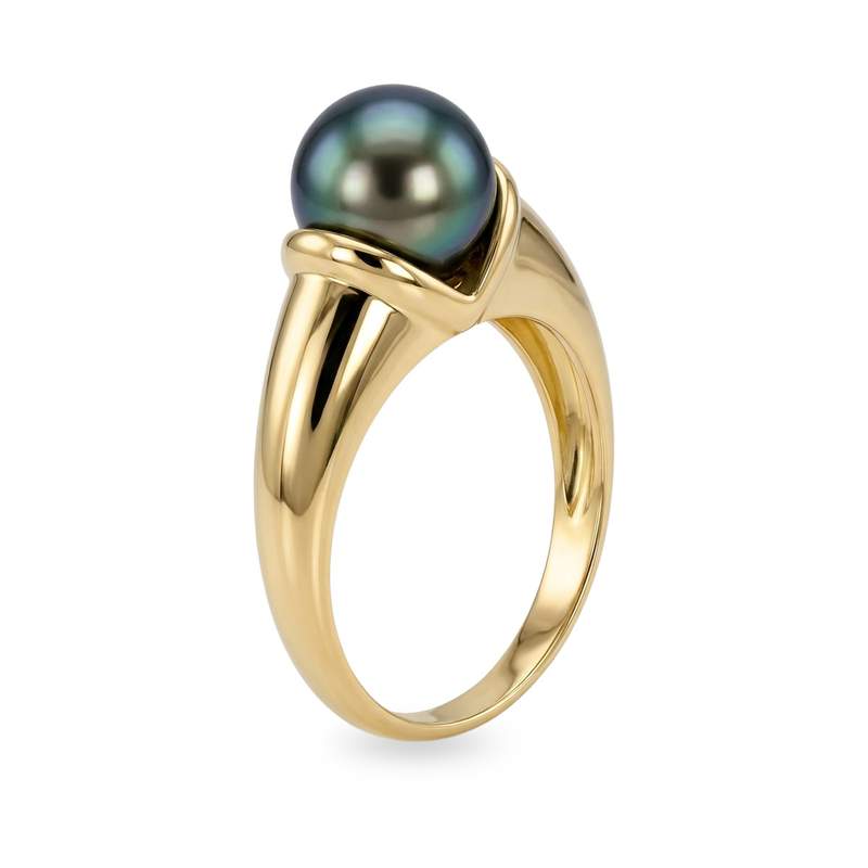 Bague d'occasion or 750 jaune perle de tahiti - vue 2