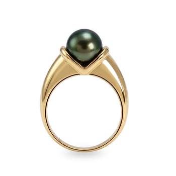 Bague d'occasion or 750 jaune perle de tahiti