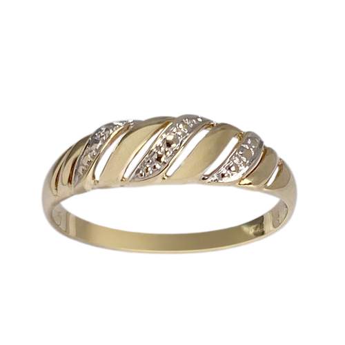 Bague d'occasion or 750 2 tons