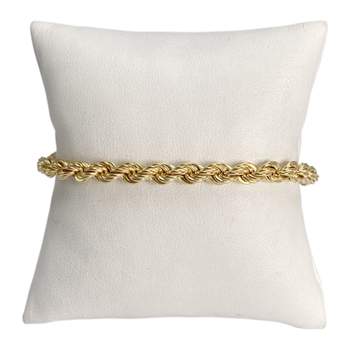 Tweedehands armband van 750 geelgoud met gedraaide schakels
