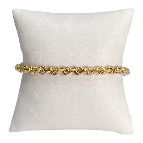 Bracelet d'occasion or 750 jaune maille torsadee