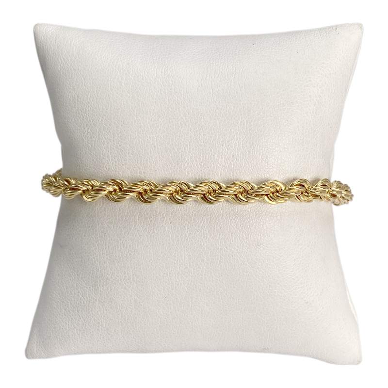 Bracelet d'occasion or 750 jaune maille torsadee - vue 1