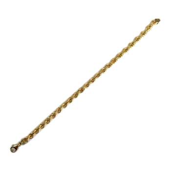 Tweedehands armband van 750 geelgoud met gedraaide schakels